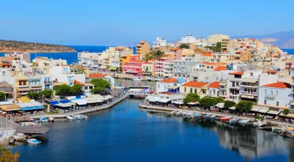 Agios Nikolaos, a town on the Greek island of Crete. 2013