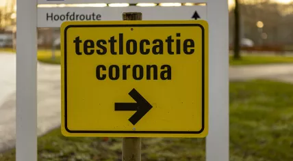 Coronavirus test facility in Zutphen, Gelderland in January 2021