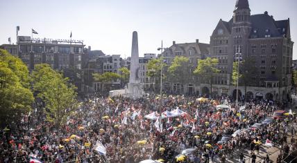 Demonstration "Samen voor Nederland" against coronavirus measures