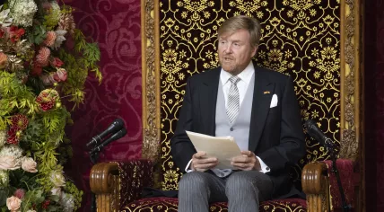 King Willem-Alexander giving the Budget Day speech in the Grote Kerk in The Hague, 21 September 2021