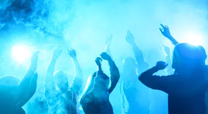 People dancing in a nightclub