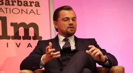 Lenoardo DiCaprio at a SBIFF honoring him and Martin Scorsese at the Arlington Theater, Santa Barbara, California. 6 February 2014