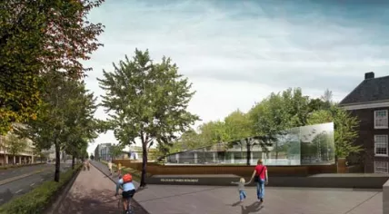 Artist impression of North Side Entrace of Holocaust Names Memorial