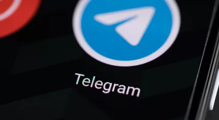 The Telegrap app installed on a smartphone. April 15, 2021