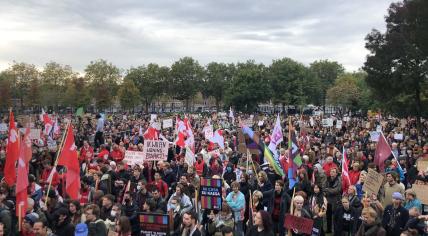 Housing protest in Rotterdam, 17 October 2021