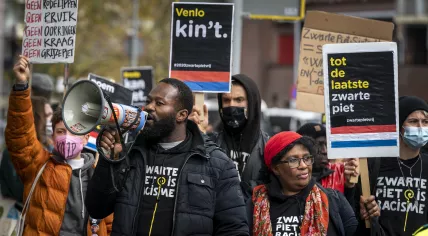 KOZP protests during arrival Sint Breda