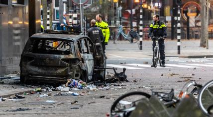 Damages after 2G protest in Rotterdm