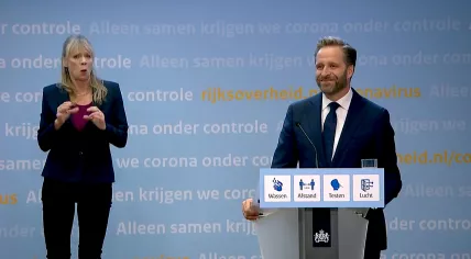 Health Minister Hugo de Jonge during a press conference on 2 Nov. 2021