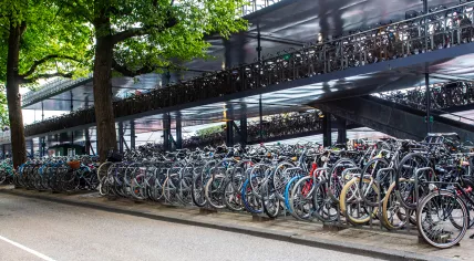 The multi-level bicycle storage area outside Amsterdam Centraal. Oct. 6, 2018