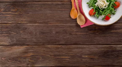 Undated photo of salad on a table