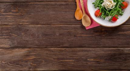 Undated photo of salad on a table