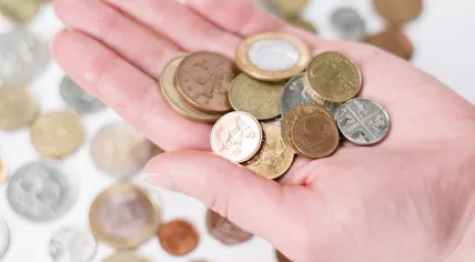 Handful of coins