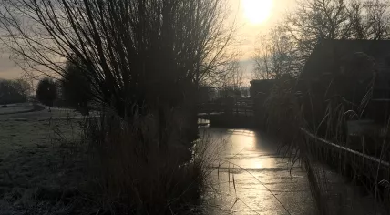 A frosty, frozen day in Schagen, Noord-Holland. 22 December 2021