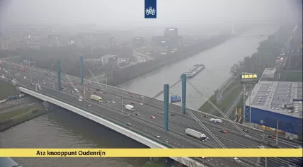 Foggy morning on the A12 Oudenrijn junction, 6 December 2021