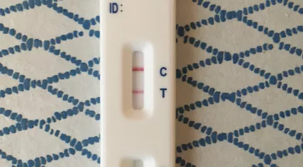 A positive coronavirus test. 24 Jan. 2022