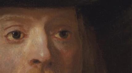 A cropped portion of Rembrandt’s painting, The Night Watch