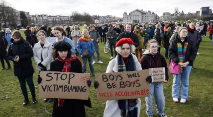 Protest against sexual violence at Museumplein