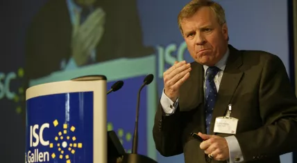 Former Foreign Affair Minister Jaap de Hoop Scheffer at the University of Galen