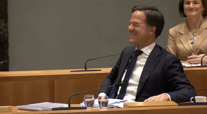 Prime Minister Mark Rutte during a parliamentary debate on 18 January 2022