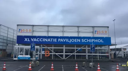 The GGD vaccination site in Badhoevedorp, near Schiphol Airport. 30 Dec. 2021