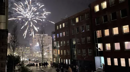 Fireworks in Amsterdam on 31 December 2021