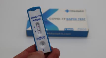 A positive Covid-19 antigen test. October 2020