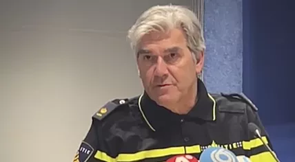 Frank Pauw, the chief of the Amsterdam police force, discussing a hostage situation at the Apple Store. 23 Feb. 2022