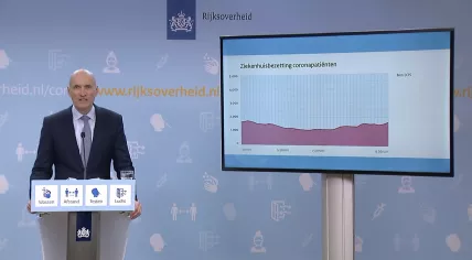 Health Minister Ernst Kuipers during a press conference on 15 Feb. 2022
