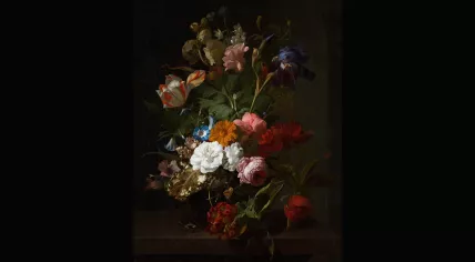 Rachel Ruysch’s 1700 painting, “Vaas met bloemen”