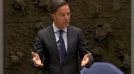 Dutch Prime Minister Mark Rutte at a parliamentary debate on the Russia-Ukraine crisis, 28 February 2022