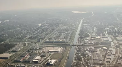 Aerial view of Lijnden, Noord-Holland. 24 March 2022