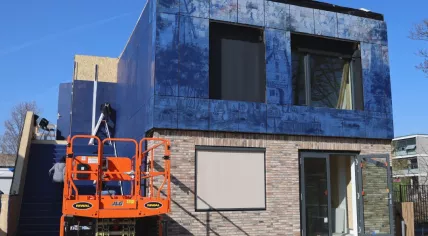 TU Delft team Symbiotic Urban Movement's plan to build sustainable residential layers on top of portico flats