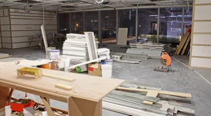 Interior construction site