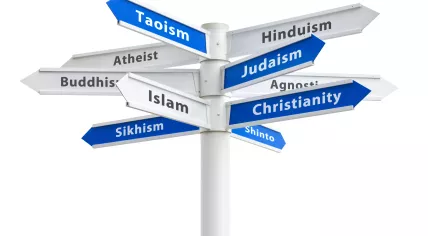 Religions of the world sign