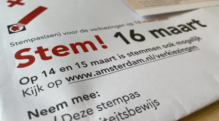 Amsterdam voting passes sent out to the electorate for the 2022 municipal election