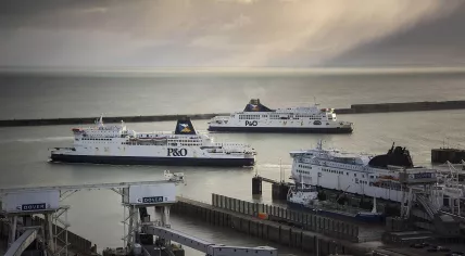 P&O ferries Pride of Burgundy and Pride of Kent in Dover Harbour