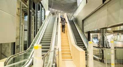 Escalators at Amsterdam Central Station