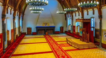 Thrones in the Ridderzaal in The Hague