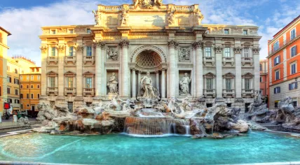 Trevi Fountain in Rome, Italy.