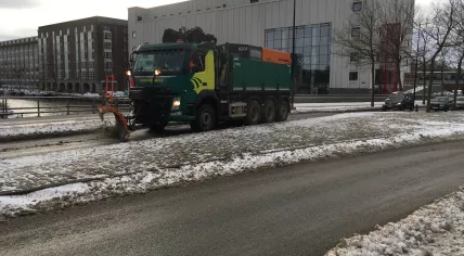 Salt truck in Amsterdam, 9 February 2021
