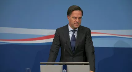 Mark Rutte after the Council of Ministers meeting on 15 Apr. 2022
