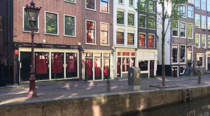 Amsterdam's Red Light District abandoned during the pandemic. May 28, 2020