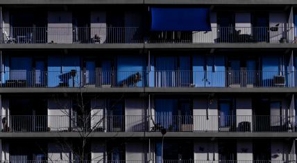 A residential high-rise apartment building in Maastricht. 20 Jan. 2019