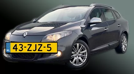 A rendering of a black Renault Megane released by police in connection with the deaths of a woman and her son in Geldermalsen. 9 May 2022