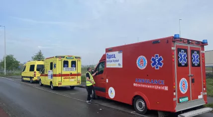 A custom neonatal ambulance commissioned by Zeilen van Vrijheid for the Odesa Regional Pediatric Hospital in Ukraine.