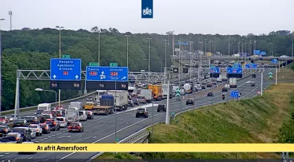 Traffic backed up on the A1 at the A28 interchange. 25 May 2022