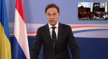 Prime Minister Mark Rutte addresses the Ukrainian Parliament, 12 May 2022