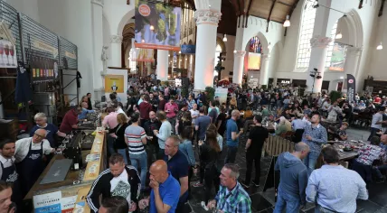 View of De Grote Kerk in The Hague where the festival is being held 