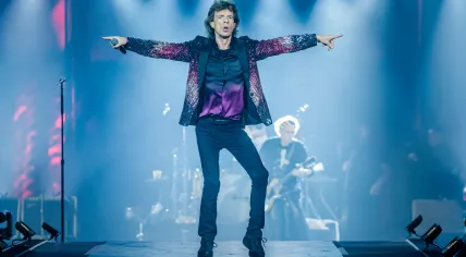 Mick Jagger during a Rolling Stones concert at the Johan Cruijff ArenA in Amsterdam. 30 Sept. 2017