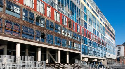 The Silodam mixed use building in Amsterdam includes free market and social housing. June 2015